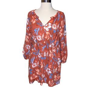 Ingrid & Isabel Maternity Floral Pink Tunic Top Sz XL